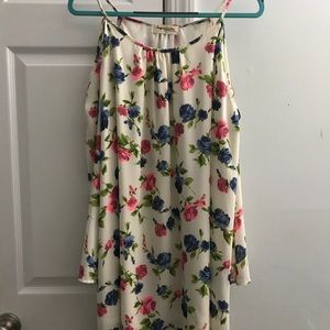 Cold shoulder bell sleeve dress